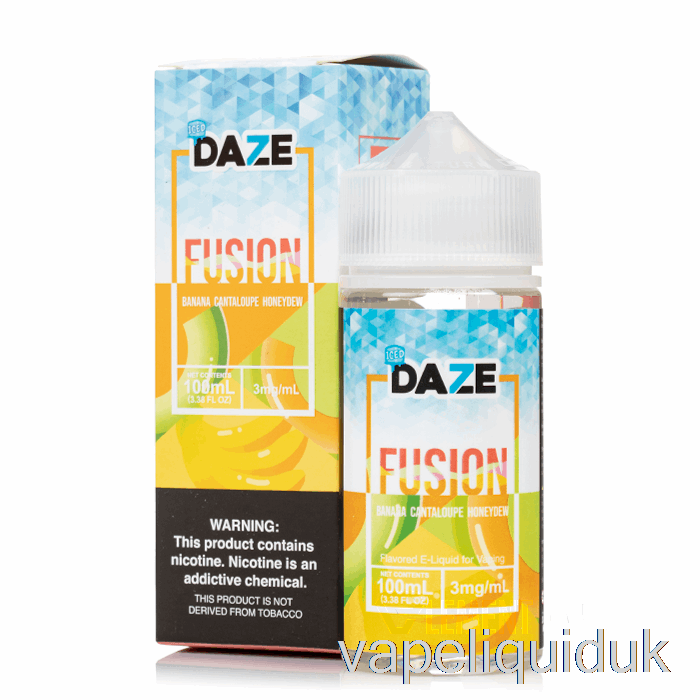 ICED Banana Cantaloupe Honeydew - 7 Daze Fusion - 100mL 3mg Vape Liquid